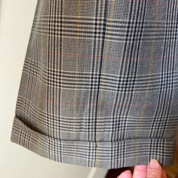 Burberry Plaid Cuffed Wool Trousers 32 - Picture 3 of 13